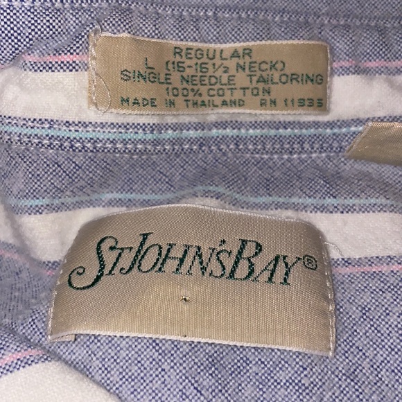 ST JOHN’S BAY Casual Shirt - Size  L (Regular 16-16.5 NECK) - Picture 9 of 10